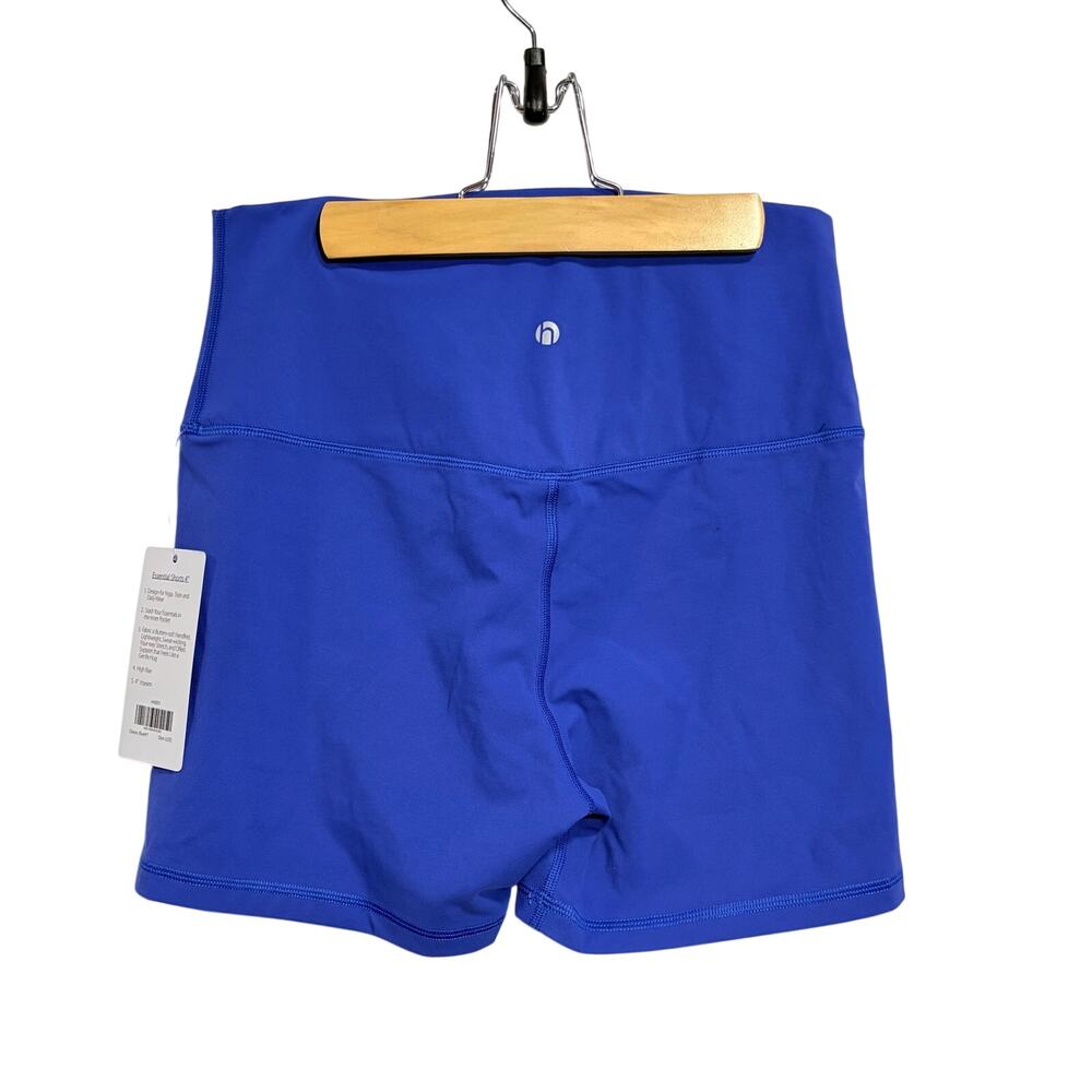 NWT Heynuts High-Waisted Leggings Royal Blue Workout Yoga Shorts Size Large